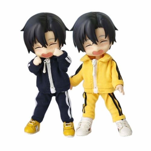 Obitsu 11 OB11 Size Outfit for Obitsu Doll 11cm Body: School Jersey, Jumper, Pants, and Socks, 3-Piece Set (Navy) In 5 Colors