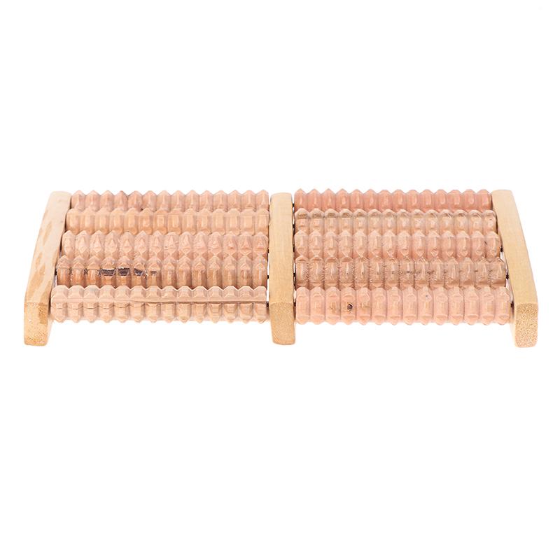 5Raw Wooden Roller Foot Massager Stress Relief Health Therapy Relax Massager