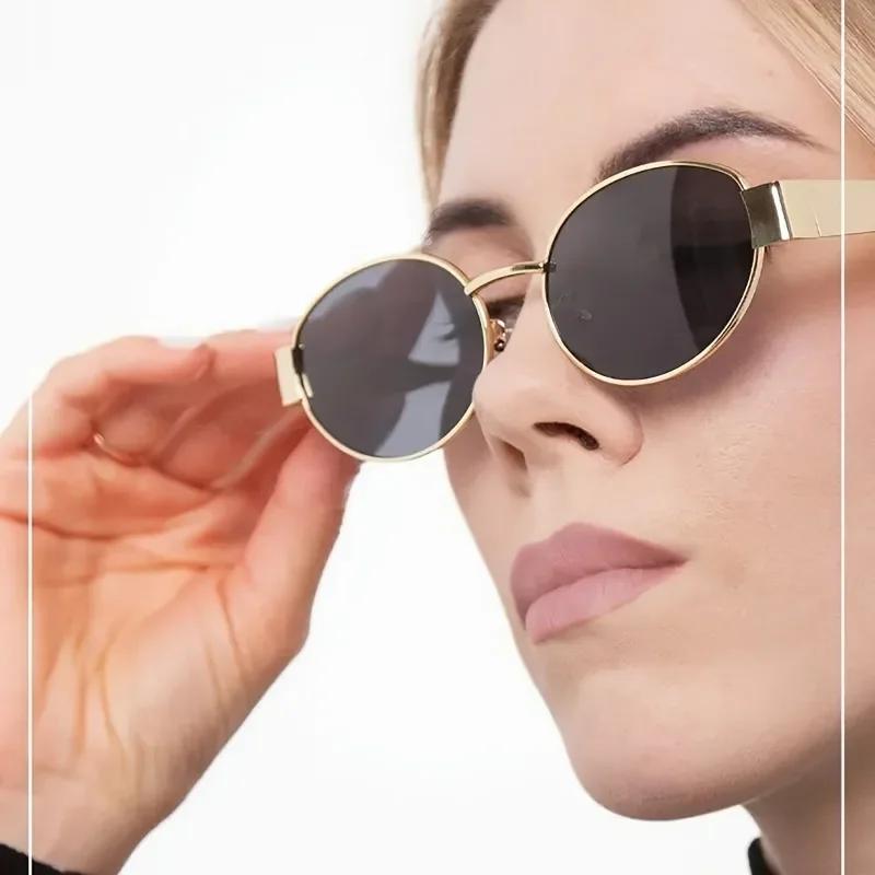 1 Pair Retro Oval Fashion Glasses for Women UV Protection Perfect for Outdoor Fashion and Sunlight Comfort