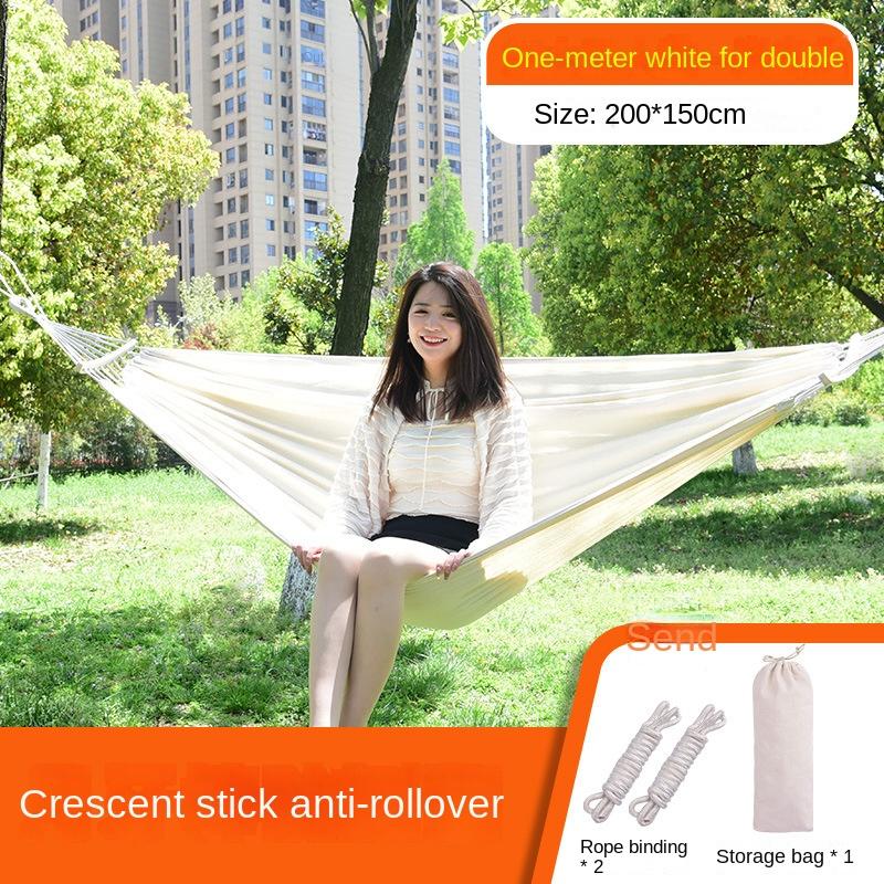 Hamac dublu din pânză în aer liber, dormitor, portabil, pentru interior, pentru uz casnic, leagăn, dormitor, pat pentru studenți, balansoar