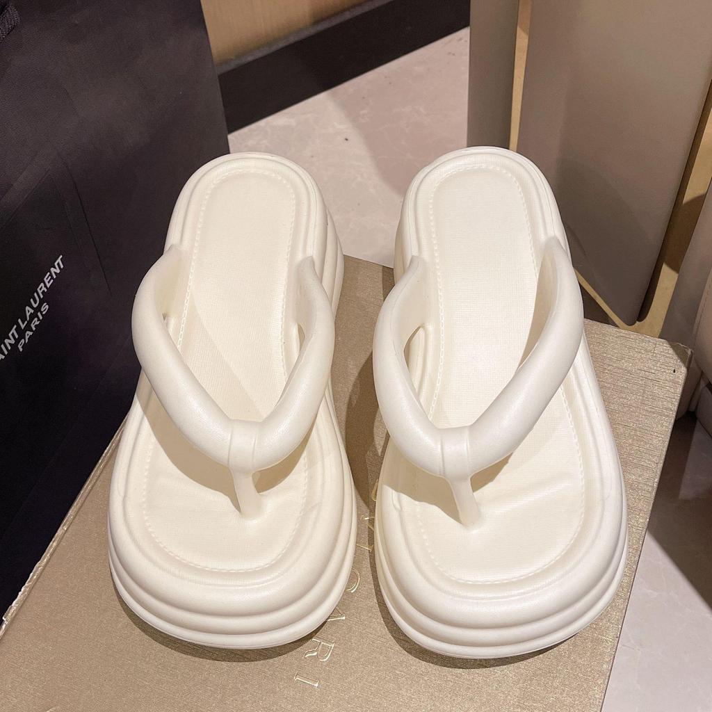 Women's EVA Odor-Resistant Non-Slip Thick-Soled Flip-Flops for Summer Beach