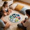 Folding Round 6 Player Flying Chesses Game Set With Colorful Pieces Strategy Toy for Family And Friend Gatherings