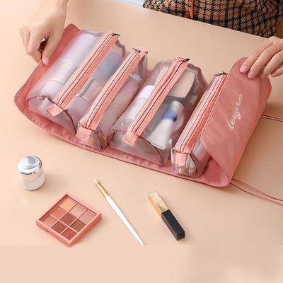 Detachable Four In One Makeup Bag, Multifunctional And Simple Travel Ladies' Folding Travel Cosmetics Storage And Grooming Bag