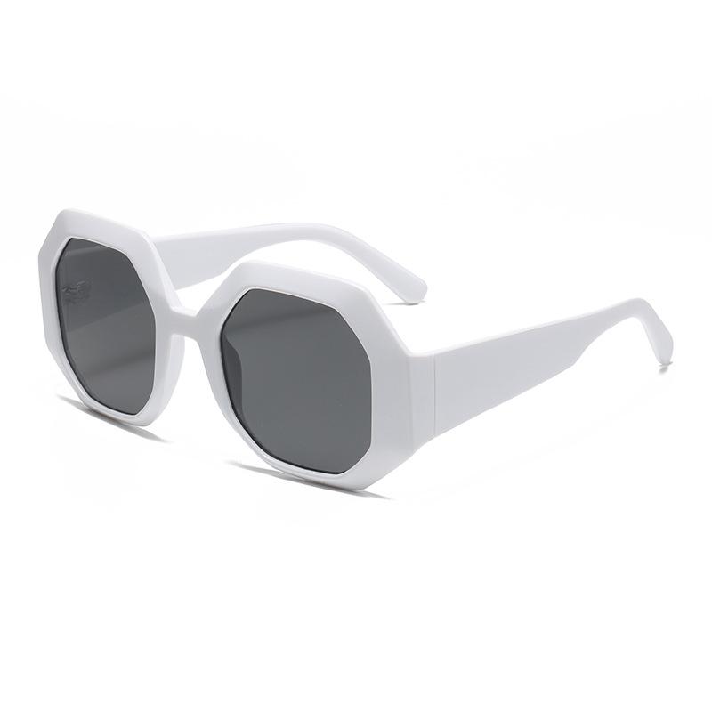 European & American Color Block Polygon Street Style Sunglasses