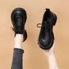 New spring and autumn with skirts, soft-sided shoes, soft-soled single shoes, heightened thick-soled small leather shoes