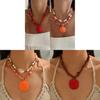 Summer Trendy Ethnic Shell Necklace With Handmade Resin Beads For Women