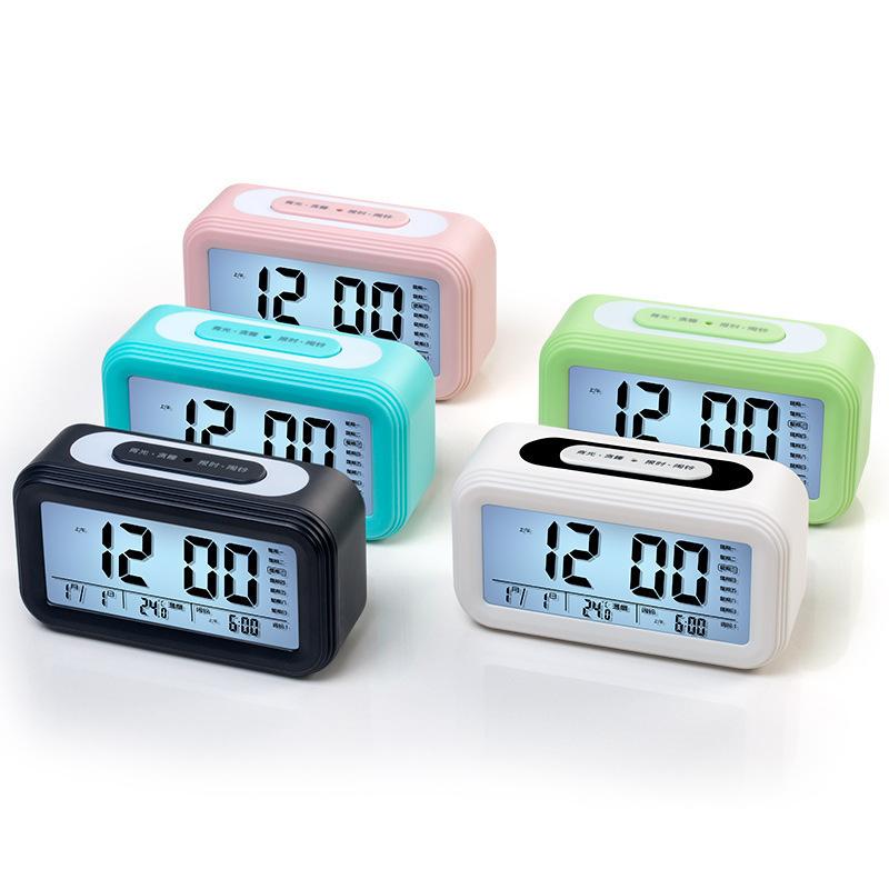 Upgraded smart clock Three sets of alarm creative student silent electronic clock gift 1 #voice timekeeping clock