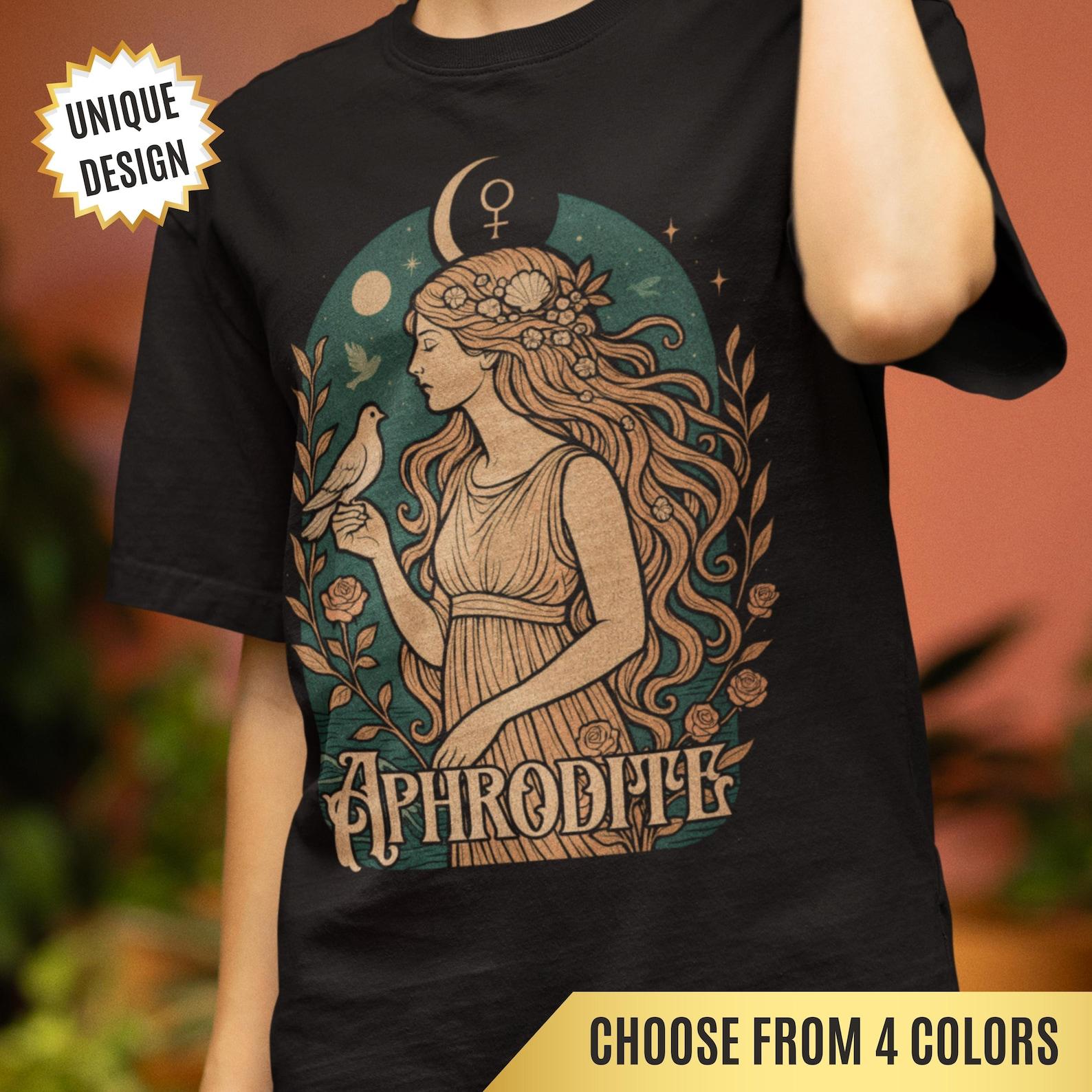 Aphrodite Pagan Goddess Shirt Greek Mythology Tee Unique Gift for Her, Witchcraft Mothers Day Gift Feminist Shirt, Divine Feminine Fashion L