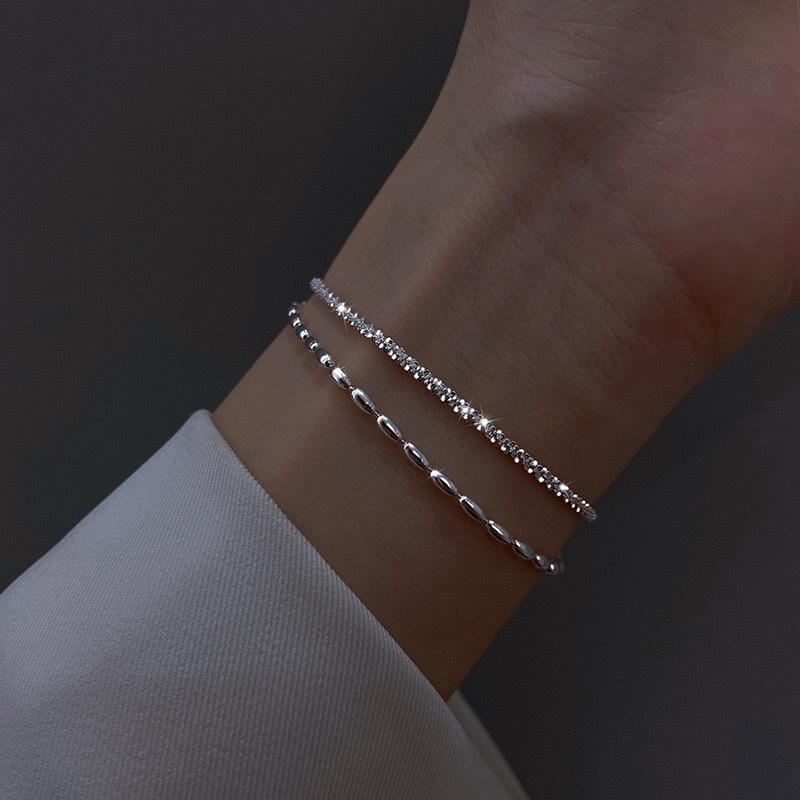Fashion Silver Color Sparkling Adjustable Bracelets for Women Elegant Gypsophila Fine Bracelet New Wedding Party Jewelry Gifts