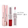 2-in-1-Lippenstift mit Doppelkopf, matter Lipgloss, lang anhaltender, wasserfester, antihaftbeschichteter Cup-Lippenstift
