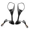 Motorcycle Modified Rearview Mirror with LED Turn Signal Light for Honda CBR600RR CBR1000RR(#E)
