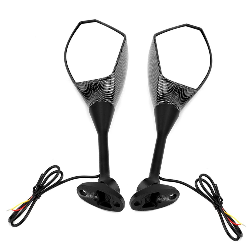 Motorcycle Modified Rearview Mirror with LED Turn Signal Light for Honda CBR600RR CBR1000RR(#E)