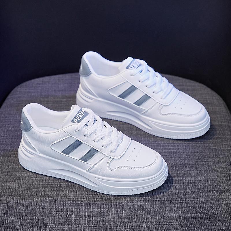 2025 Trendy Women's White Leather Casual Non-Slip Running Sneakers
