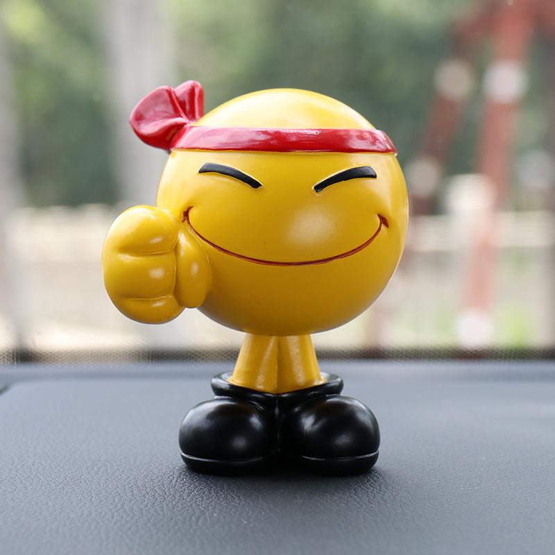 Car Interior Decoration Personality Shaking Head Doll Expression Chartered Car Center Console Car Decoration High-end Man