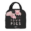 Funny Pigs For Pig Lovers Insulated Lunch Bag for Women Office Cooler Thermal Food Box Tote Portable Lunch Boxes Container