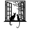 Carbon Steel Die Cut Window Cats Cutting Dies Templates Scrapbooking Embossing Tool for Card Making Paper Art Craft