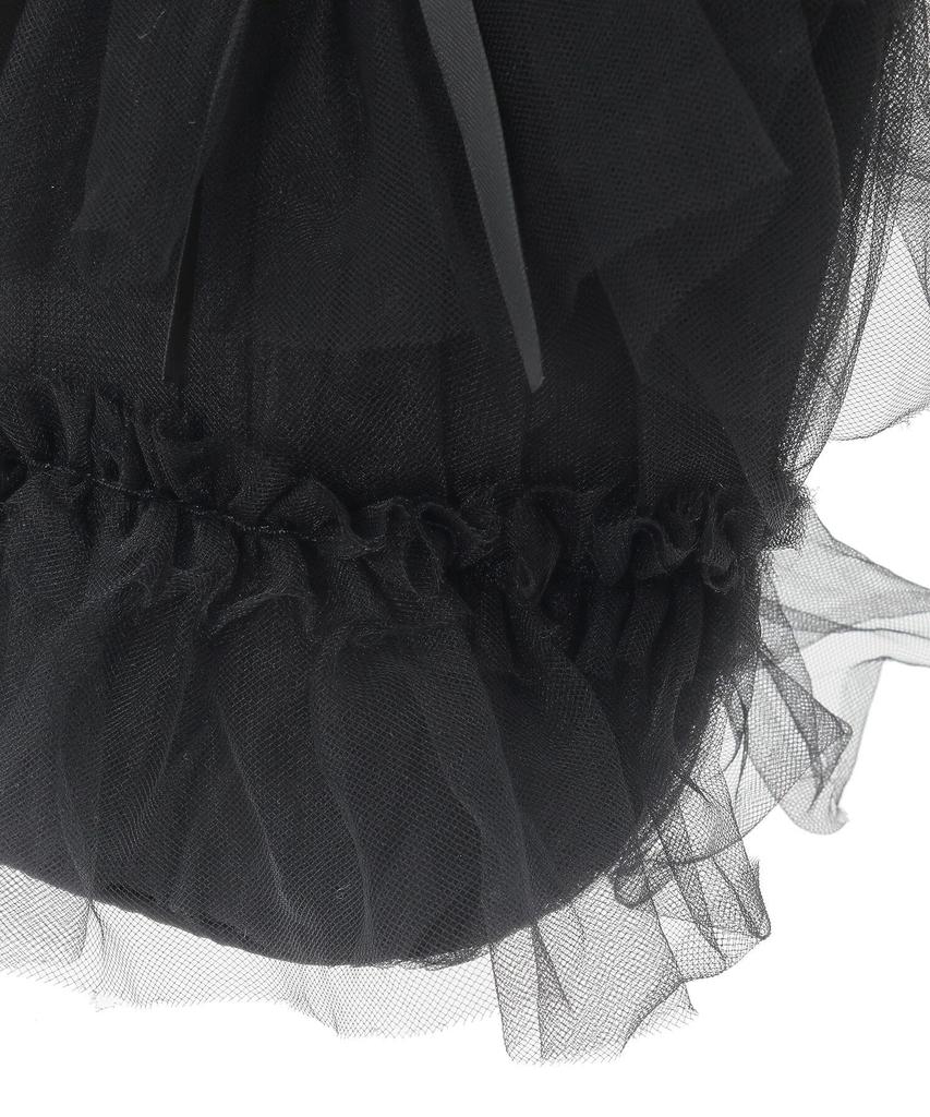 Maison De FLEUR Tulle Frill 2-Way Tote Bag, Black, Size F, 08000717600