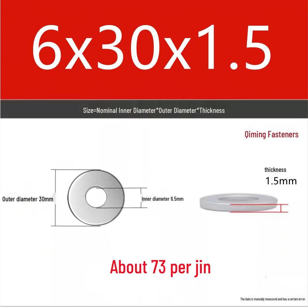 4.8 Grade Galvanized Iron Flat Washer M3-M40 Oversized Metal Screw Gasket Washer
