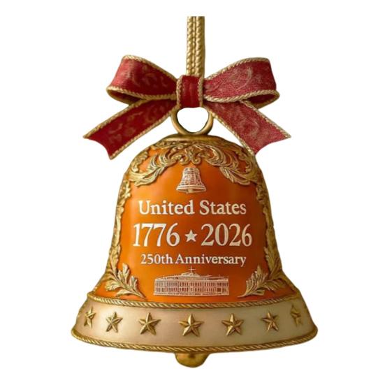 USA 250-årsjubileum Klokke Ornament Minne Dørklokke Juletrepynt Patriotisk Suvenir Gaver til Samlere