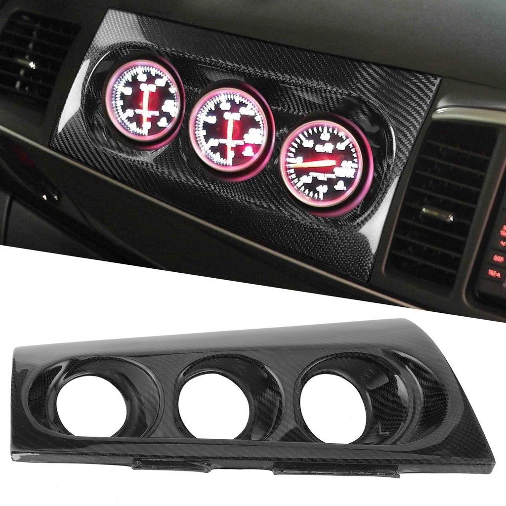 Carbon Fiber Dashboard Gauge Abdeckung Panel Trim Decor Fit für Mitsubishi Lancer Evolution X