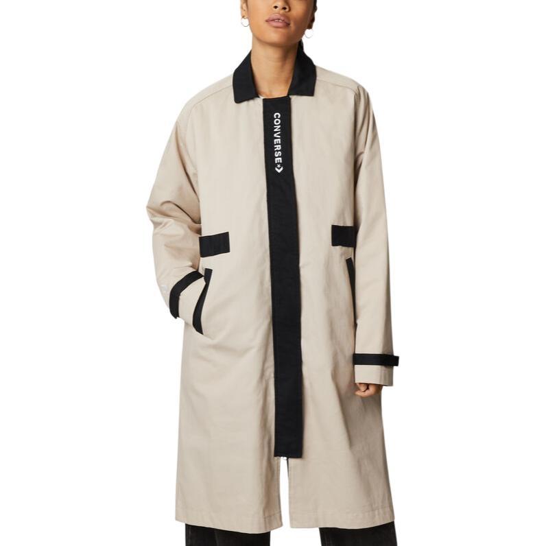 Converse Parka Coats Women's Beige Lapel Moderate 10022962-A02