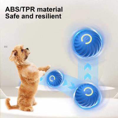 Interactive Rolling Ball Dog Toy Motion-Activated Rechargeable Ball Toy Automatic Moving Bouncing Ball with Light