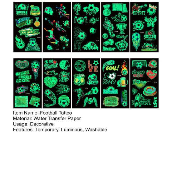 Stylish Football Tattoo Stickers DIY High Viscosity Decoration