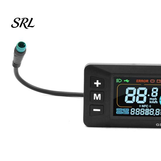 Bike LCD Display Screen Ebike Fit for Yozma IN 10, Electric Bicycle Panel Replacement with Waterproof 5-Pin Connector, Control Meter 22.2MM Handlebar