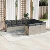 VidaXL Garden Lounge Set with Cushions 10 Pcs, Sofas with Adjustable Feet, Outdoor Furniture Set Patio Terrace, 3218222