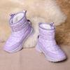 Girls Mid Calf Fleece Snow Boots Simple Design Warm Windproof Outdoor Play Snow Versatile Casual Style Ideal Gift Childrens Day