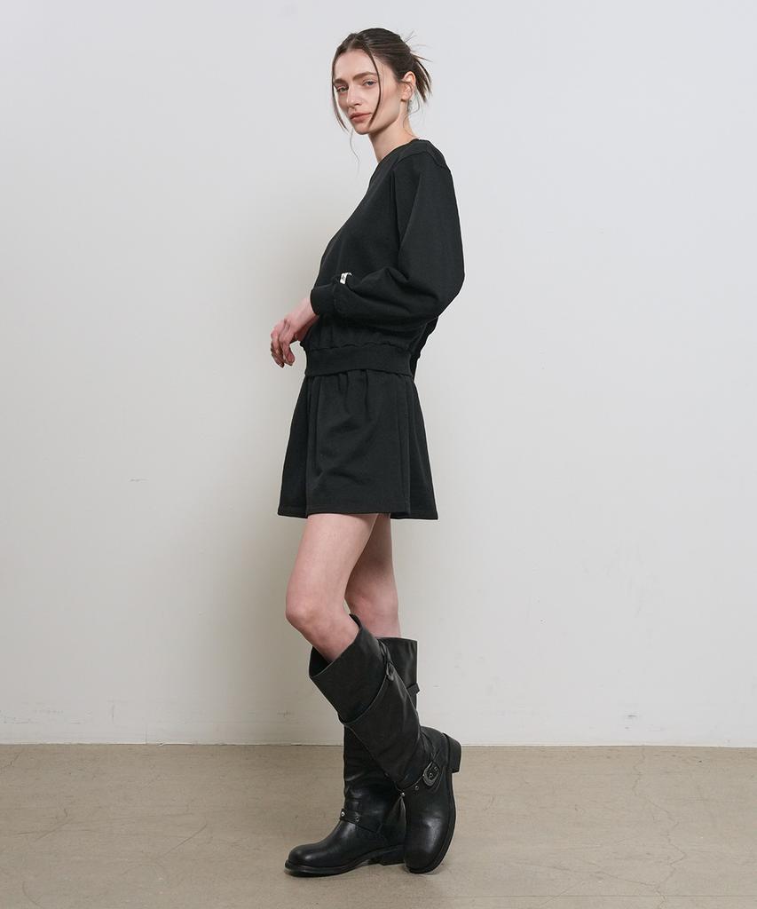 GENERALIDEA Boat Neck Sweatshirt Dress [Black] / Gf2Lop509