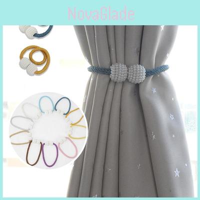 Elegant Magnetic Curtain Tiebacks With Braided Ball Buckle For Stylish Drapery