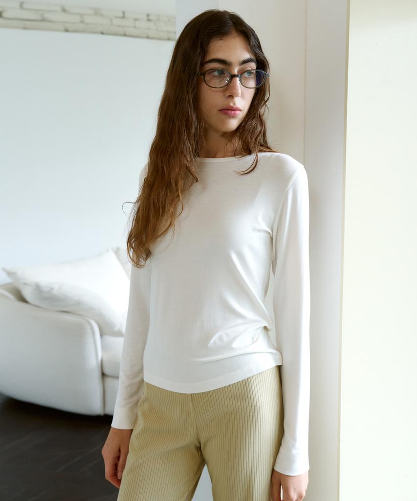 38COMEONCOMMON Silky Touch Slim Long Sleeve (Cloud)