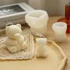 1 Pcs Cute Bear Silicone Candle Mold 3D Sit Stand Pet Bear Crafts Plaster Resin Cement Mold Handmade Animal Soap Making Tools