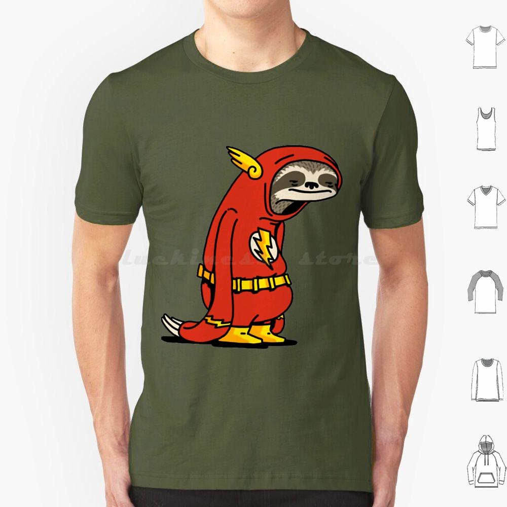 Flash Sloth Funny Superhero T Shirt Big Size 100 Cotton Flash Sloth Funny Superhero
