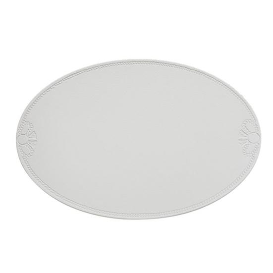 Yousheng Oval Placemat Dining Table Heat Insulation Pad Imitation Leather Waterproof Placemat Protect Table Top from Scratches And Spills for Home