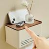 Walnut&Beech bathroomWaterproof Wall Mount Toilet Paper Holder Shelf Toilet Roll Paper Tube Storage Rack Storage Box Tray Rack