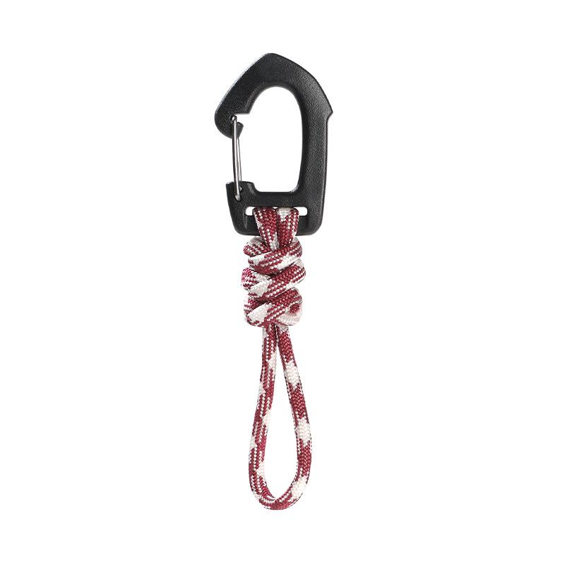 Sju-strängad Paracord Nyckelring Lanyard: Anti-förlust, Utomhuscamping, Multifunktionell med Karbinhake & Snabbspänne.