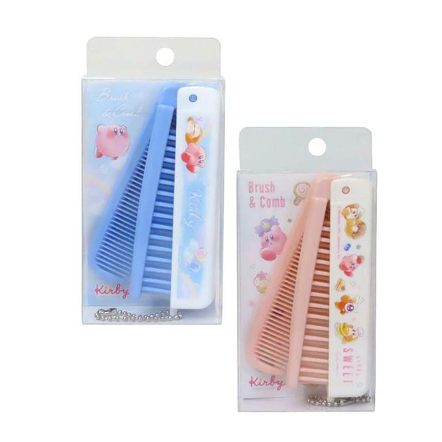 Kamio Japan - Складная расческа для волос Кирби Enjoy picnic/Blue - H180×W25×D17mm