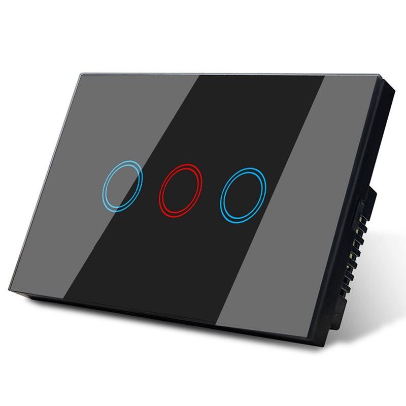 Interruptor de Pared Inteligente Wifi Vidrio Táctil Interruptores de Encendido Inalámbricos Control Remoto por Voz Por Tuya Alexa Google Home