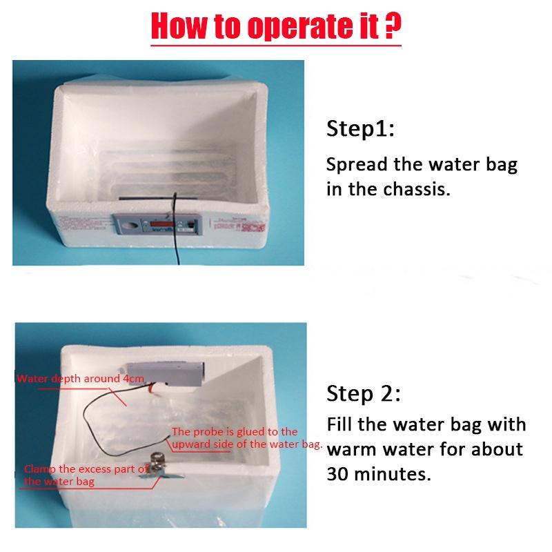 Automatisk Temperaturkontroll Digital Vattenbädds Inkubator Kycklingkläckare DC12V