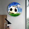 Sky Grass Football Clock Living Room Home Decor Large Round Wall Clock Mute Quartz Table Clock Bedroom Decoration Wall WatG6A9Q7