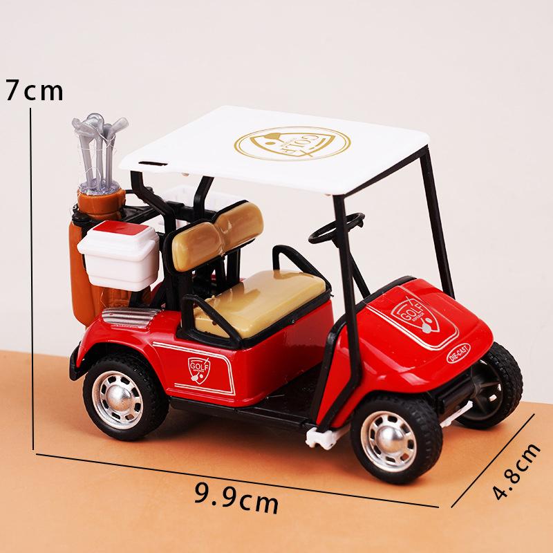 1:12 Dollhouse Miniature Golf Cart Model Alloy Pull-Back Car Kids Pretend Play Toys Doll House Accessories