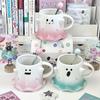 Send Girls Birthday Gifts Cute Gradual Change Ghost Ceramic Mug Couple Water Cup Girlfriend Souvenir Gift Box