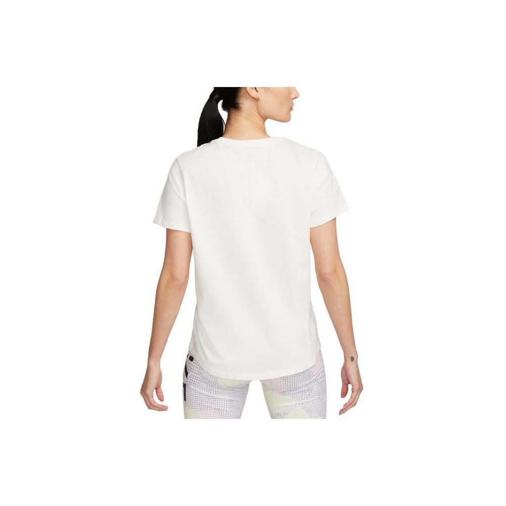 Nike Sportswear Flying Bird Pattern Printed Cotton Casual Soft Comfortable Classic Crew Neck Short Sleeve T-Shirt Women T-Shirts Sail-White FB8096-133