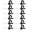 Dugout Plastic J Shape Hook Tail Deck Elastic Rope Hanging Buckle Aluminium Rivet Set