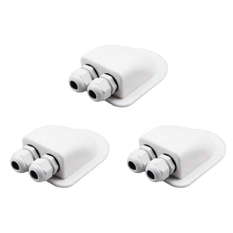 A16P-3X Double Wire Entry Gland Box Solar Panel Roof Wire Entry Gland Box Cable Motorhome Double Hole RV Yacht