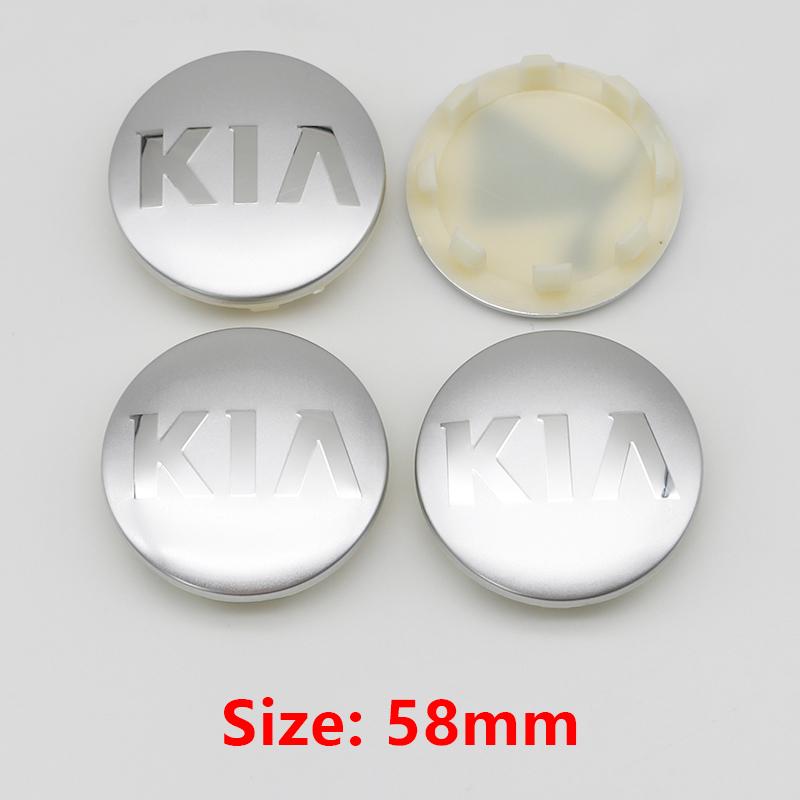 WLCT1 4pcs 58mm Car Wheel Center Hub Caps Auto Accessories For KIA Rio K3 K5 Sportage K6 Picanto Optima Ceed 3 4 Sorento Sorento KX1