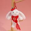 Plush Rabbit Keychain With Knitted Scarves And Hats Decor For Kids And Giftgiving