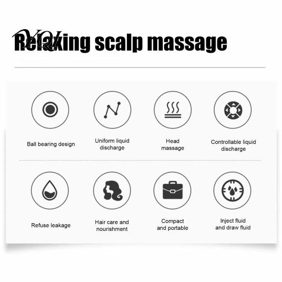 Scalp Treatment Comb Hair Oil Applicator for Men Women, 8ML Essence Tool, Root Massage Precise & Even Application, Dispenser Growth Brush